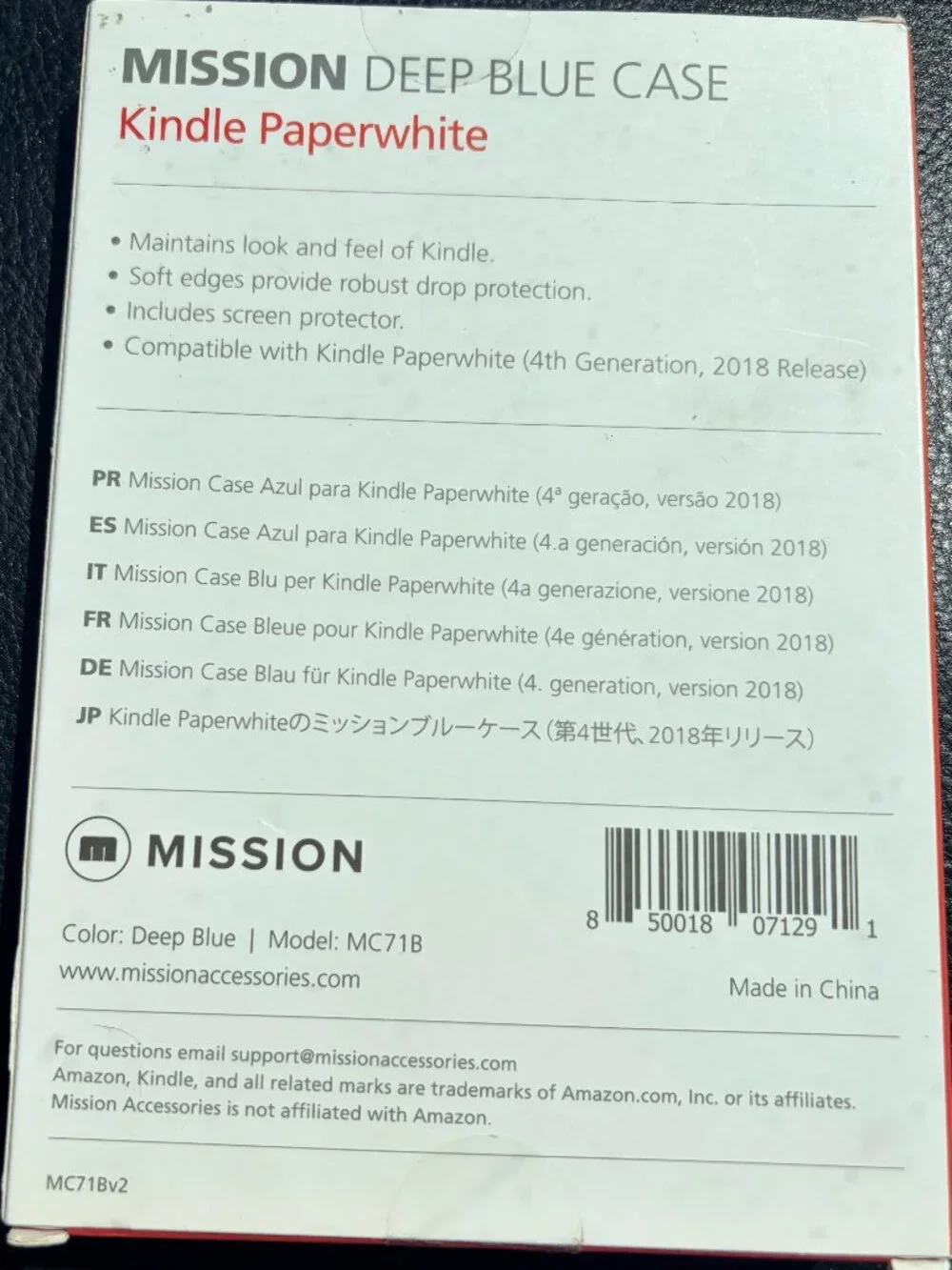Deep Blue Case- Kindle Paperwhite 4th Gen- NWT